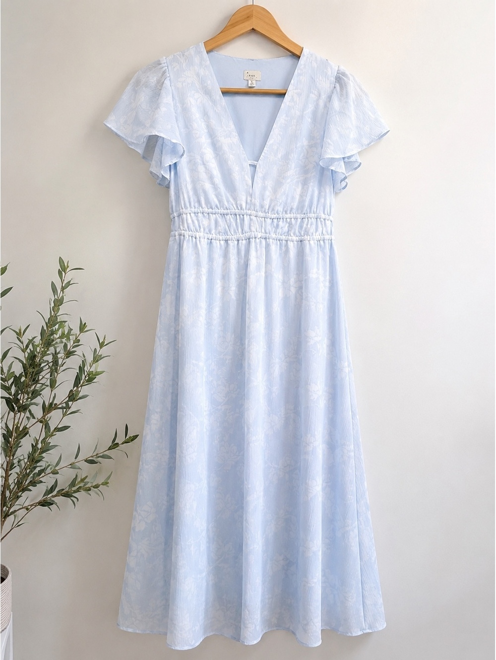 A New Day Light Blue Floral  Dress Size S